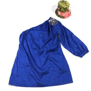 Blue embellished dress